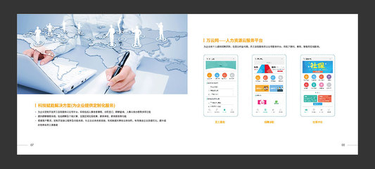 北京万古人力资源公司宣传册,精装画册设计